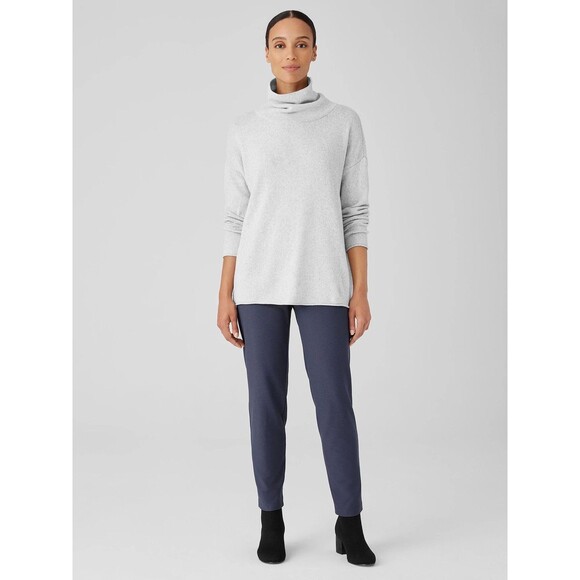 NWT Eileen Fisher Stretch Crepe Slim Ankle Pants Ocean Navy- Size XXS - Picture 3 of 7